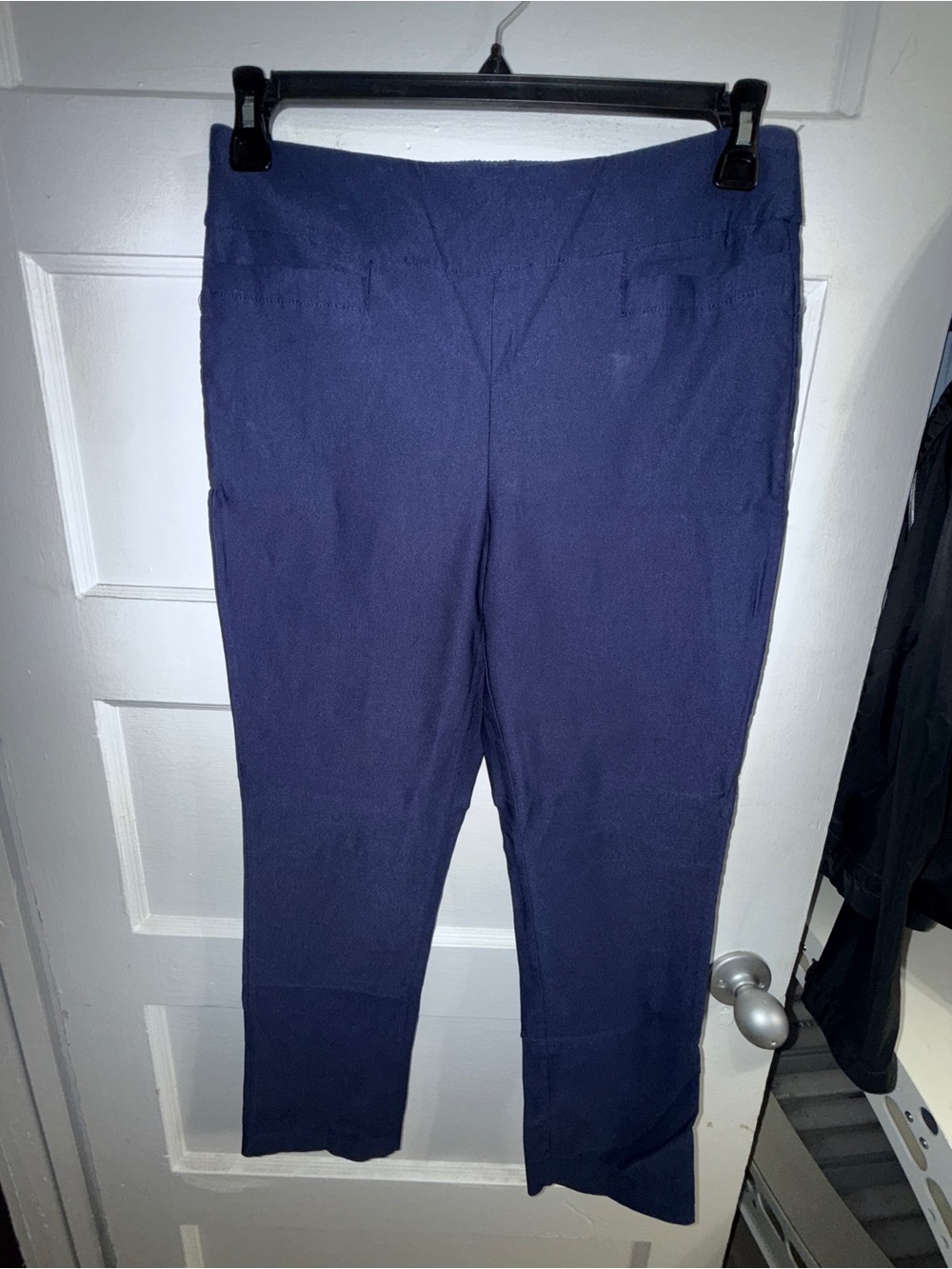 Kim Rogers Navy Cropped Pull-On Ankle Pants